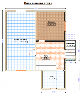 План первого этажа