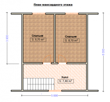 План мансардного этажа
