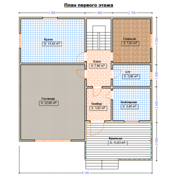 План первого этажа