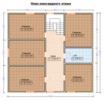 План мансардного этажа