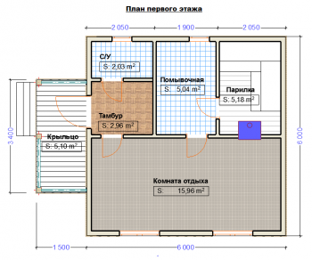 План первого этажа